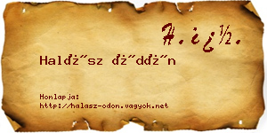 Halász Ödön névjegykártya