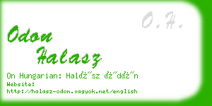 odon halasz business card